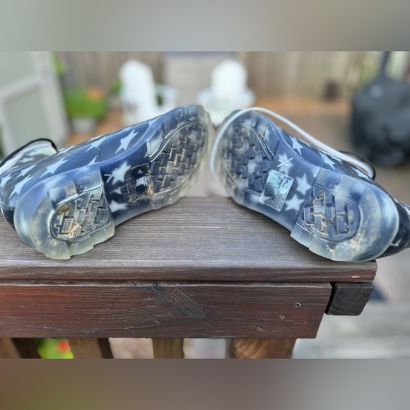 Air Underground Black and White Star Combat boots size 10 - Picture 3 of 7